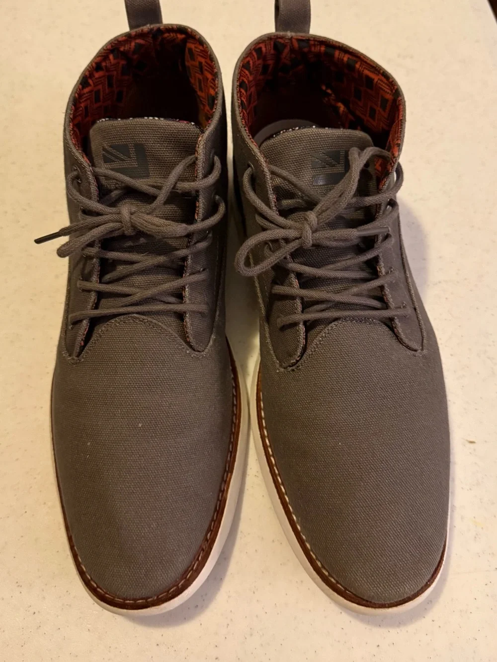 Men's Ben Sherman Gray Canvas Sneakers-Sz 13
